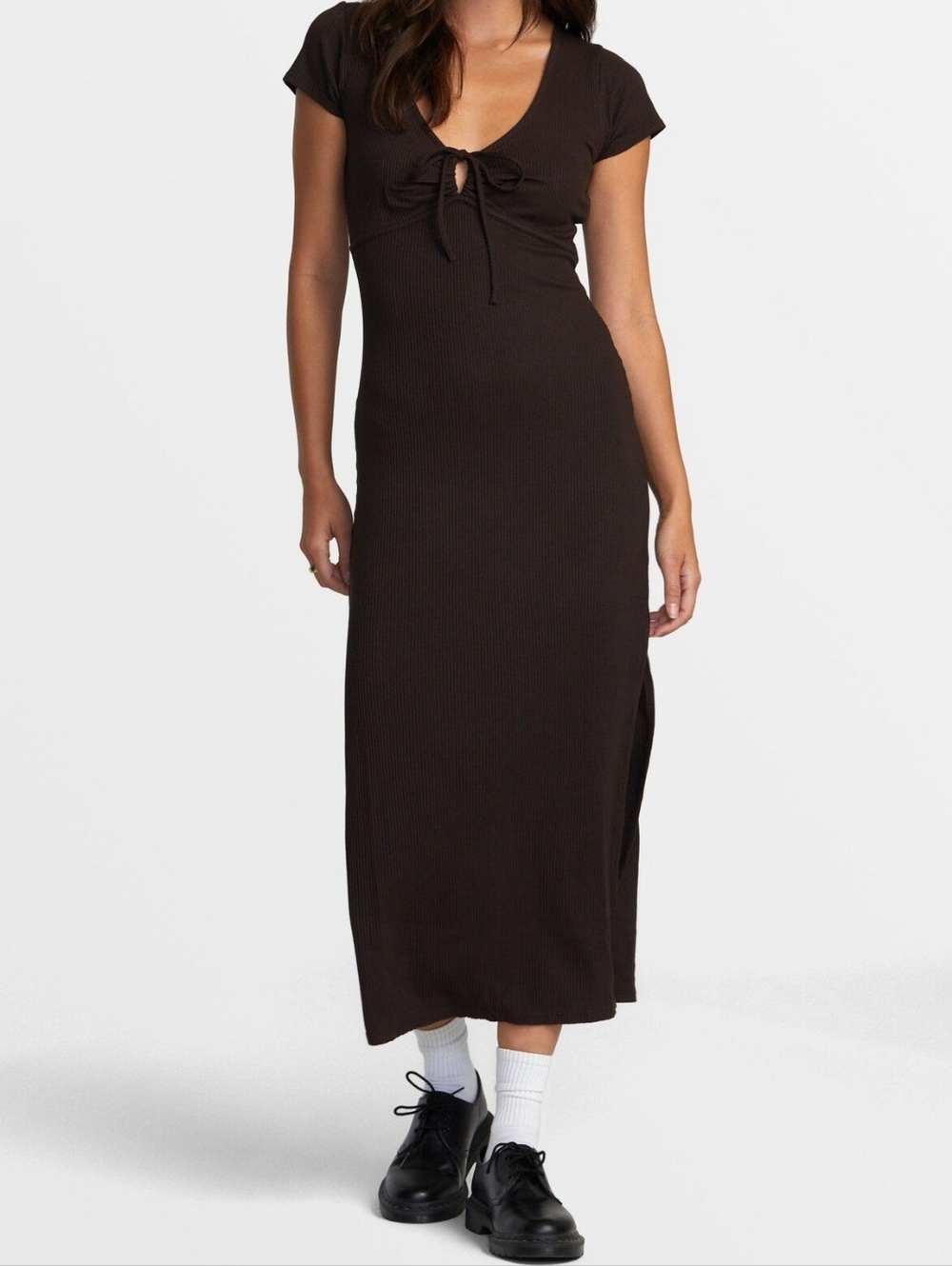 RVCA Smitten II Midi Dress | Chocolate Torte Size Medium